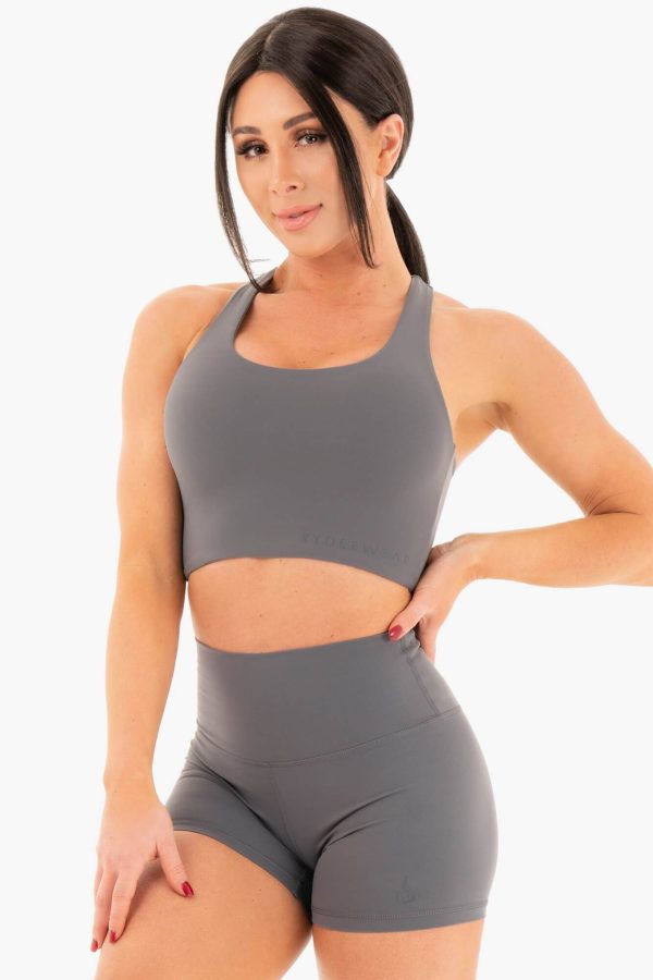 NKD Sports Bra - Charcoal For Cheap