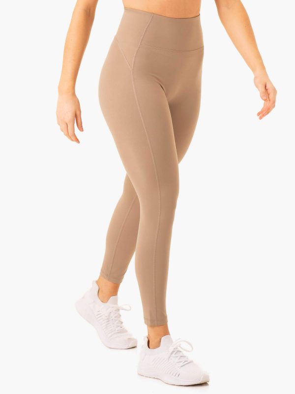 NKD Frame High Waisted Leggings - Latte Sale - Image 2