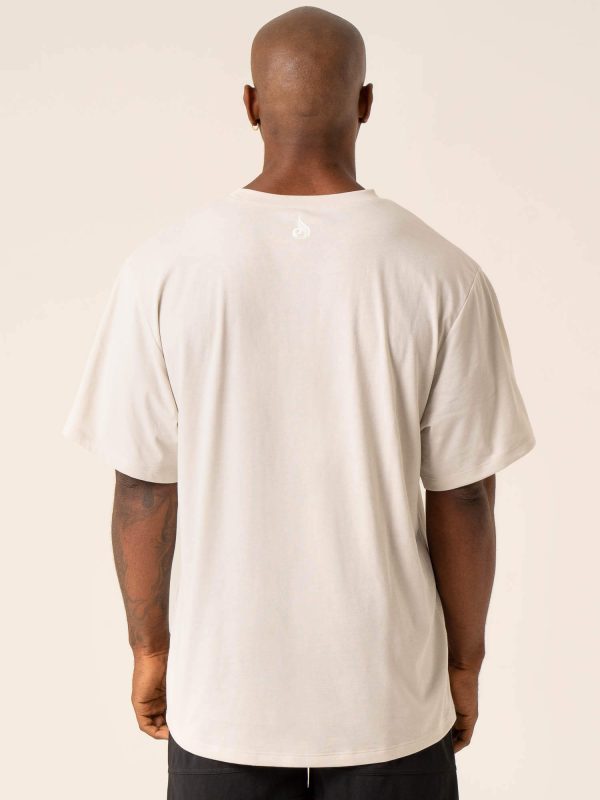 Advance Oversized T-Shirt - Stone Online now - Image 2