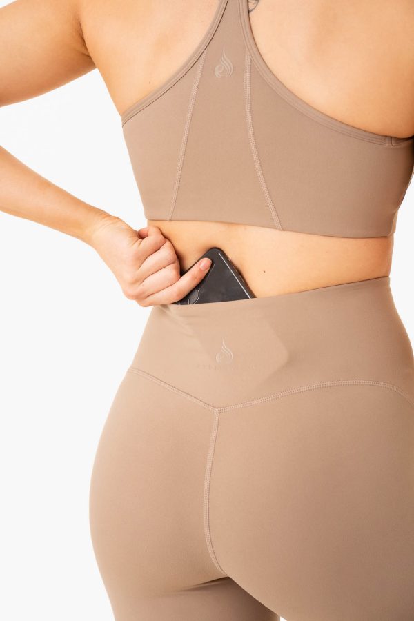 NKD Frame High Waisted Leggings - Latte Sale - Image 5