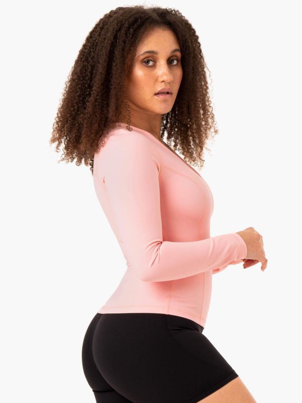 NKD Align Long Sleeve Training Top - Pink Online Hot Sale - Image 4