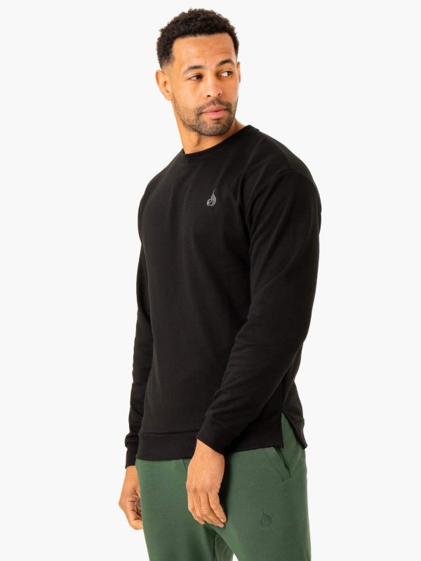 Heritage Crew Neck - Black Online now - Image 3