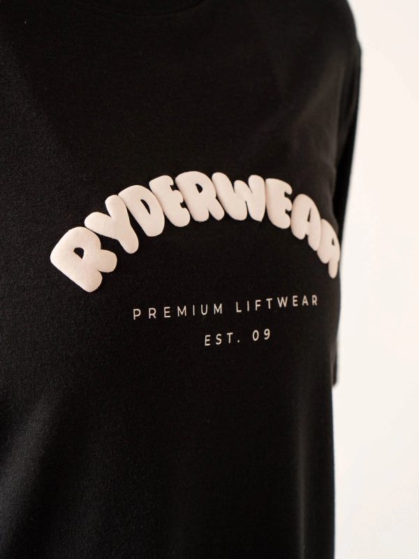 Off Side Longline T-Shirt - Black For Sale - Image 2