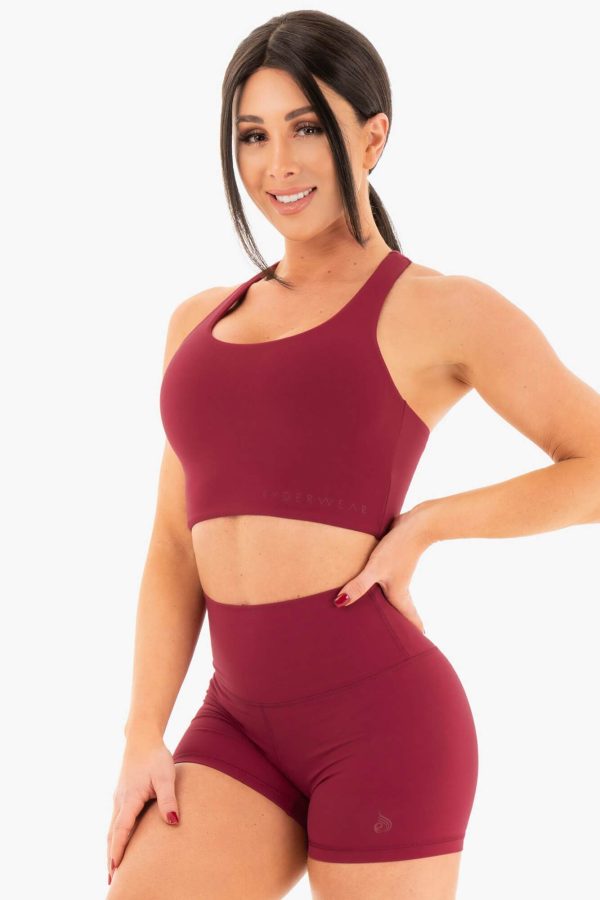 NKD Sports Bra - Berry Red For Sale - Image 3
