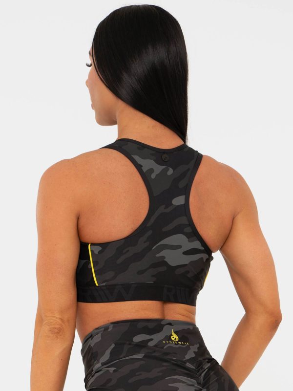 BFCAMO Zip Up Sports Bra - Camo Online Sale - Image 2