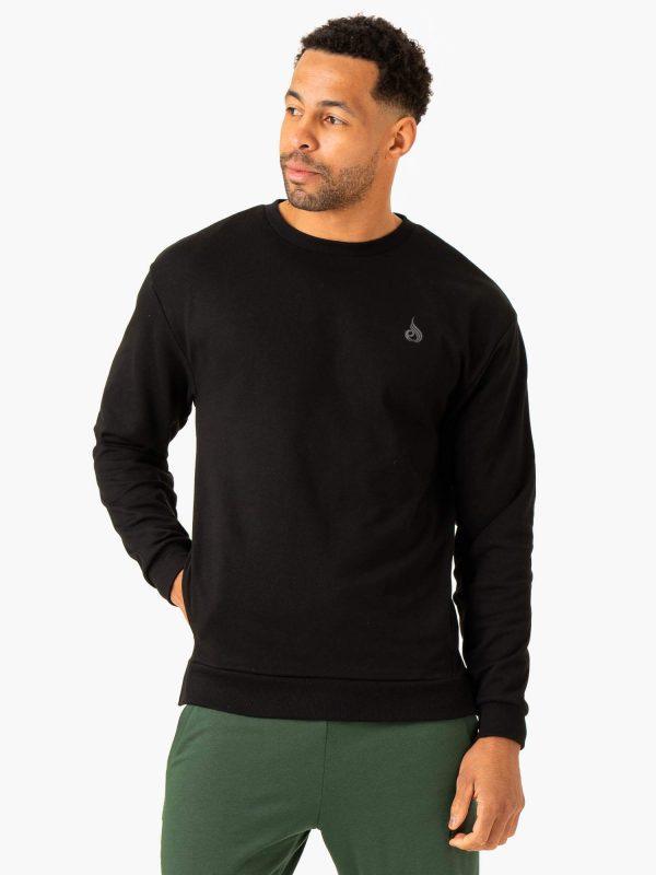 Heritage Crew Neck - Black Online now