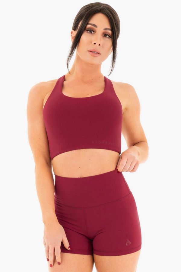 NKD Sports Bra - Berry Red For Sale