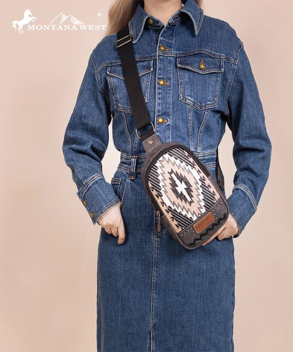 Montana West Aztec Printed Sling Bag Online - Image 4