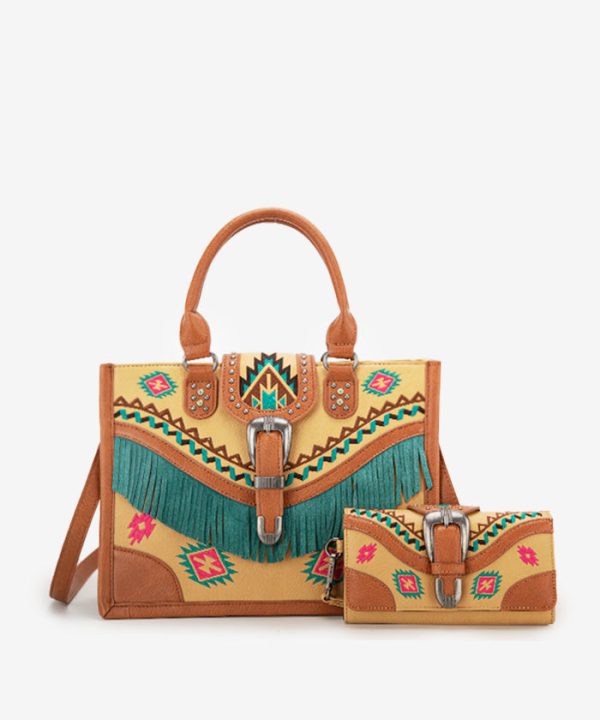 Montana West Buckle Western Tote Bag Set Discount