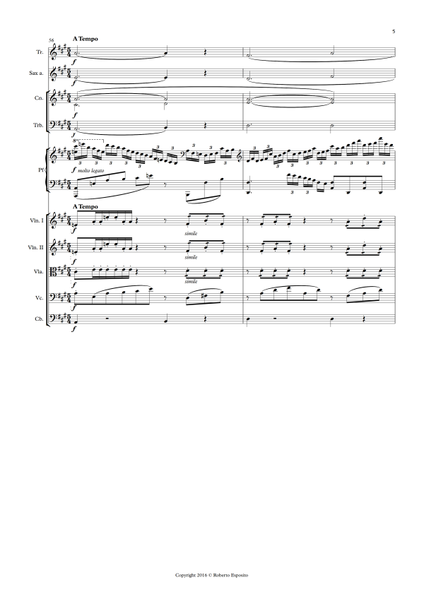 Roberto Esposito: Piano Concerto No. 1, Op. 8,  Fantastico  (GPC036) Sale - Image 5