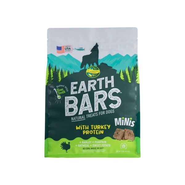 Earthborn Holistic Earthbars Turkey Mini Crunchy Dog Treats on Sale