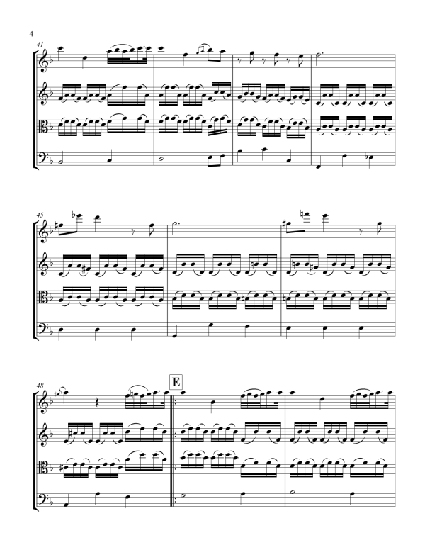 Christoph Willibald Gluck: Dance of the Blessed Spirits – Arrangement for String Quartet by Peter Breiner (PB109) Sale - Image 4