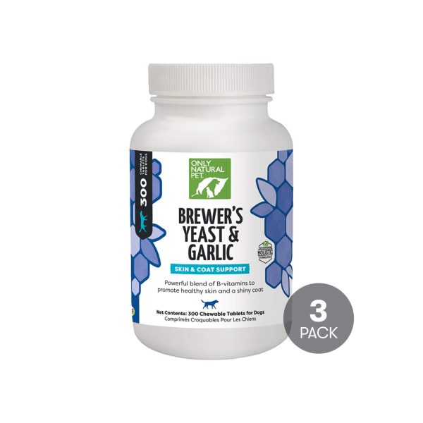 Only Natural Pet Brewers Yeast & Garlic Tablets for Dogs 300 Count Online - Image 2