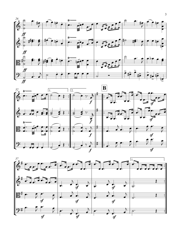 Felix Mendelssohn Bartholdy: Wedding March from A Midsummer Night s Dream – Arrangement for String Quartet by Peter Breiner (PB104) Cheap - Image 3