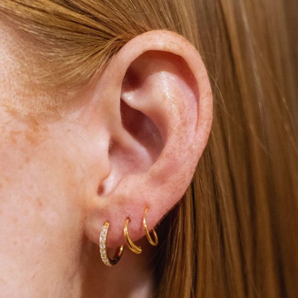 Eternity Hoop Earrings in Titanium Cheap - Image 2