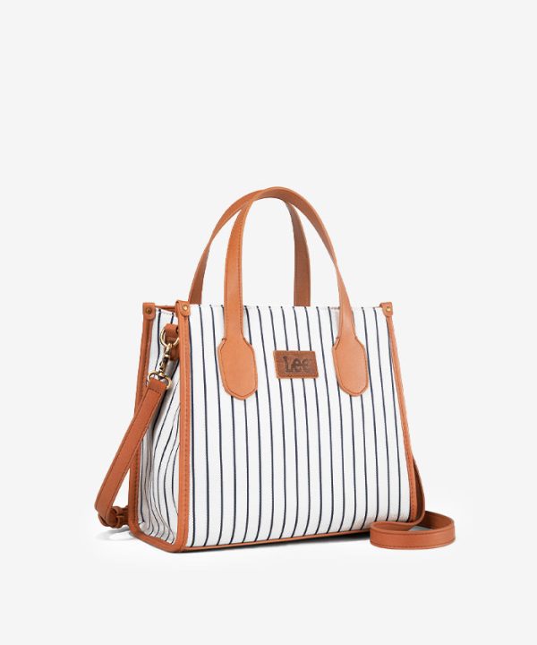 LEE Striped Canvas Tote Bag For Cheap
