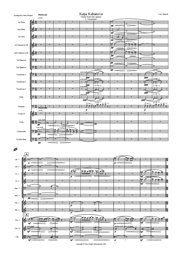 Leoš Janáček: Kat a Kabanova Suite – arranged by Peter Breiner (PB047) Online