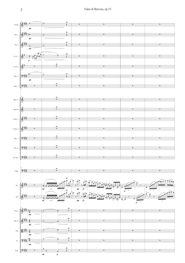 Franz & Karl Doppler: Valse di Bravura, op. 33 – arranged for two flutes and orchestra by Santi Escura (NXP126) For Cheap - Image 2