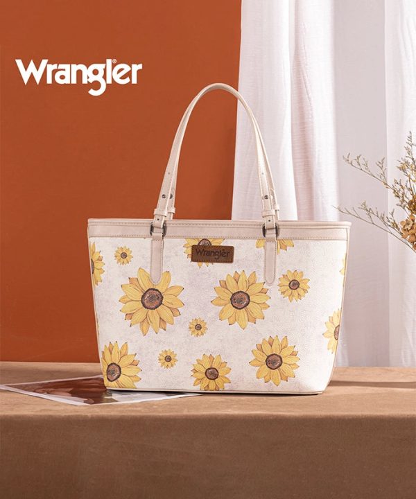 Wrangler Sunflower Print Wide Tote Bag Discount - Image 5