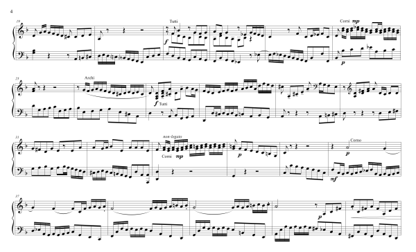 J.S. Bach: Brandenburg Concerto No. 1, BWV 1046 – arranged for piano duet by Eleonor Bindman (GPC038) Cheap - Image 3