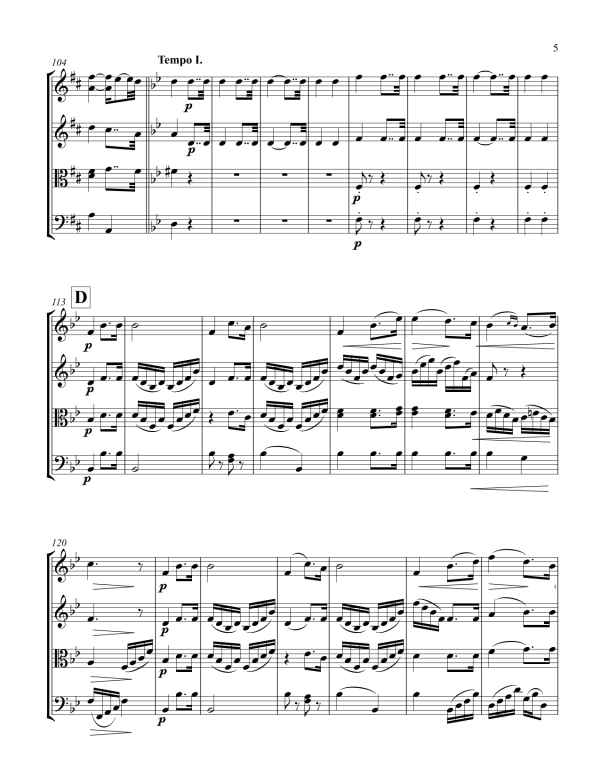 Richard Wagner: Wedding March from Lohengrin – Arrangement for String Quartet by Peter Breiner (PB105) Sale - Image 5