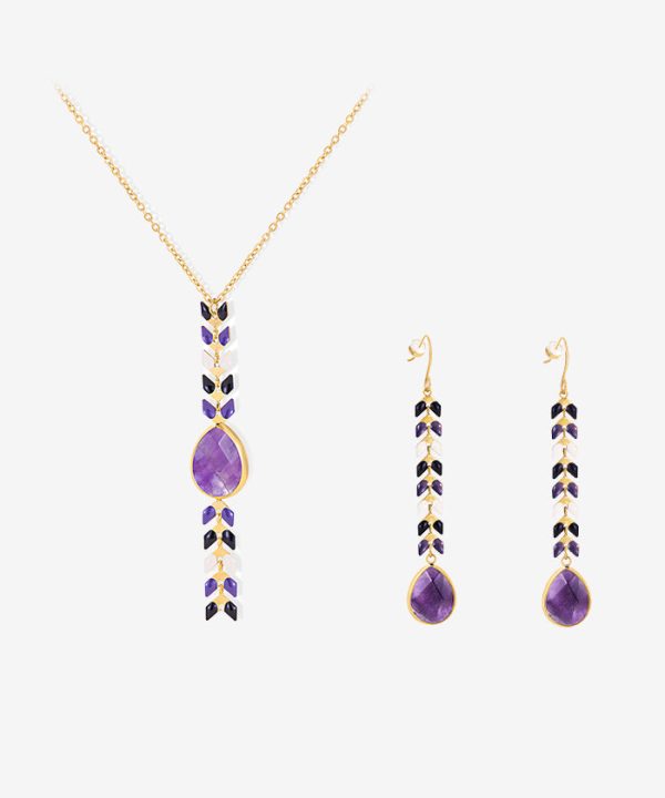 Wrangler Demeter’s Tear Necklace and Earrings Set Fashion