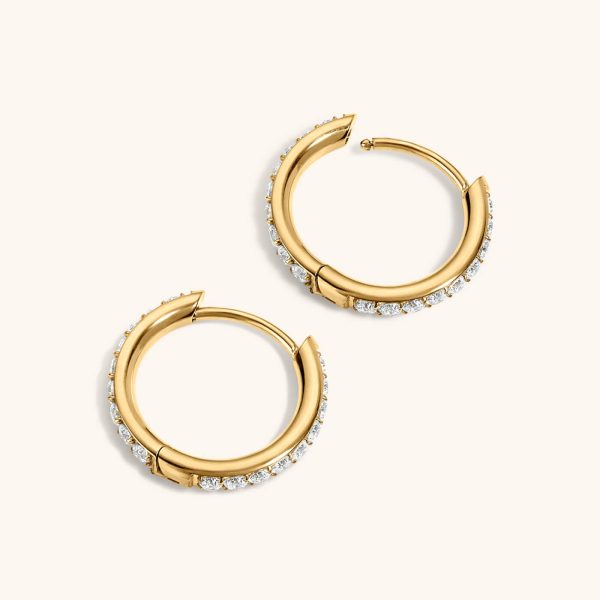Eternity Hoop Earrings in Titanium Cheap - Image 4