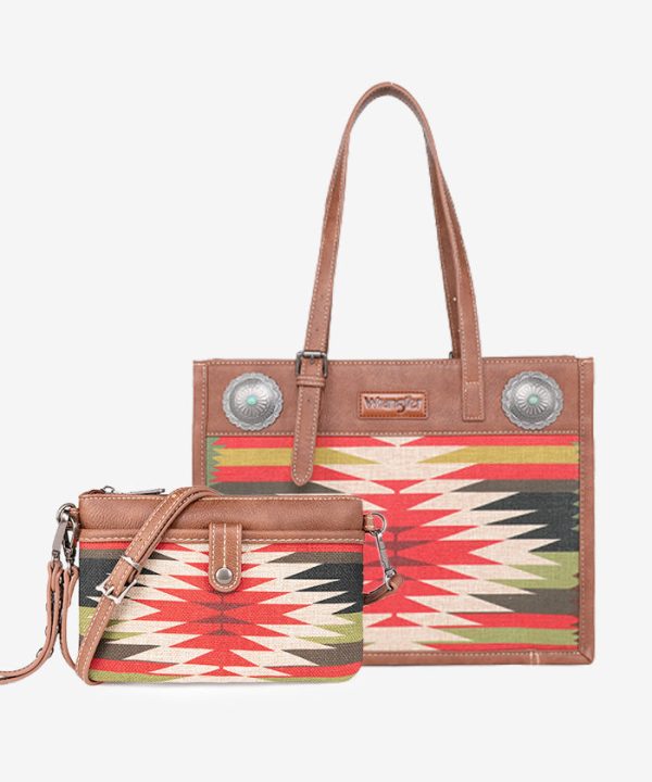 Wrangler Southwestern Art Print Tote Set Sale