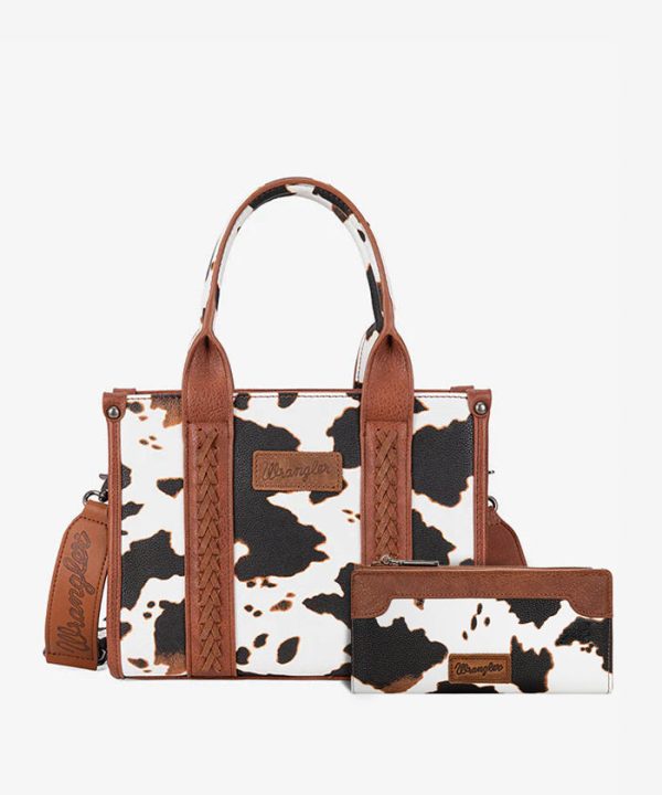 Wrangler Cow Print Concealed Tote Bag Set on Sale - Image 5