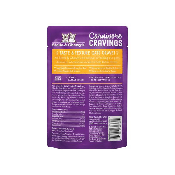 Stella & Chewy s Cravings Morsels with Gravy Cat Food 2.8 oz Case of 24 Fashion - Image 2