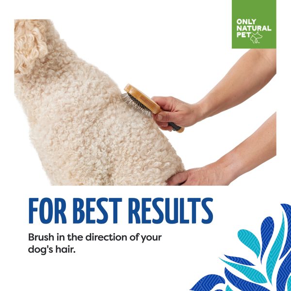Only Natural Pet Pin Brush with Bamboo Handle for Dogs Supply - Image 5