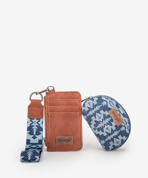 Wrangler Aztec Print Kaychain Card Holder Online Hot Sale