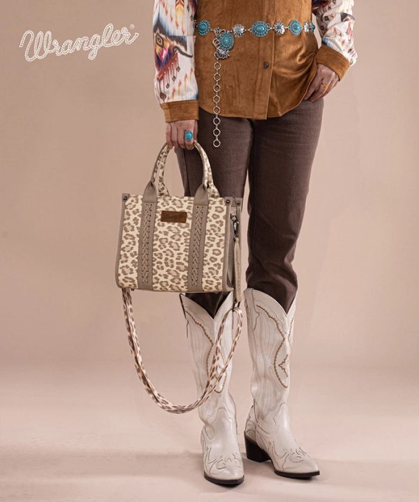 Wrangler Leopard Print Concealed Carry Tote Bag Sale - Image 3