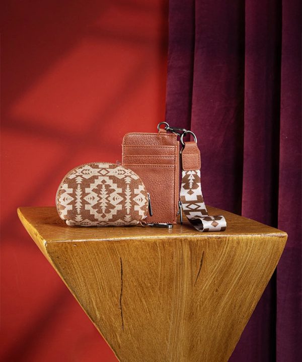 Wrangler Aztec Print Kaychain Card Holder Online Hot Sale - Image 3