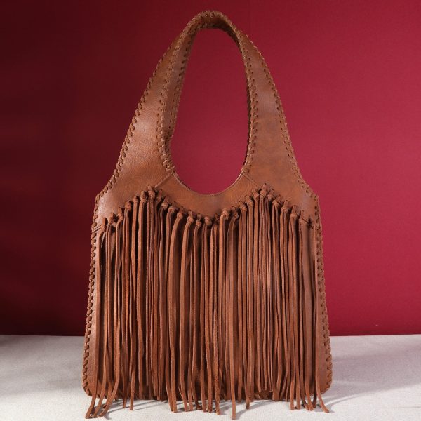 Trinity Ranch Hand-Tie Fringe Concealed Carry Hobo Shoulder Bag For Cheap