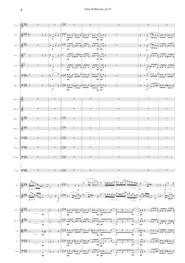 Franz & Karl Doppler: Valse di Bravura, op. 33 – arranged for two flutes and orchestra by Santi Escura (NXP126) For Cheap - Image 4