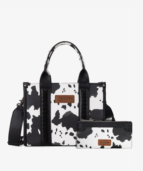 Wrangler Cow Print Concealed Tote Bag Set on Sale - Image 4