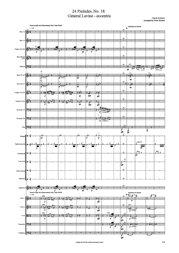 Claude Debussy: 24 Préludes, No. 18: Général Lavine – eccentric – arranged by Peter Breiner (PB035) Online