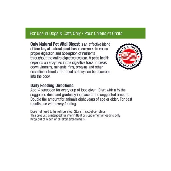 Only Natural Pet Vital Digest for Dogs & Cats Hot on Sale - Image 3