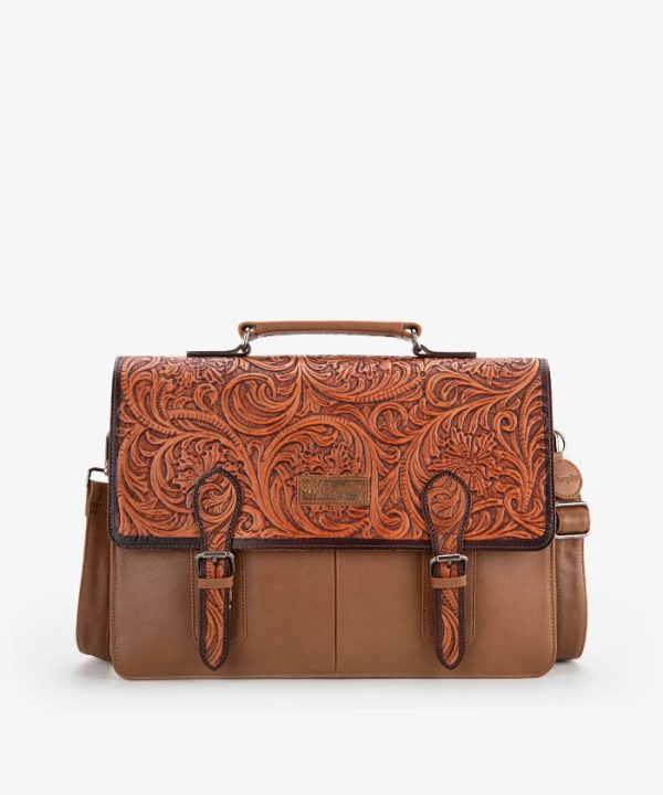 Wrangler Genuine Leather Messenger Bag on Sale