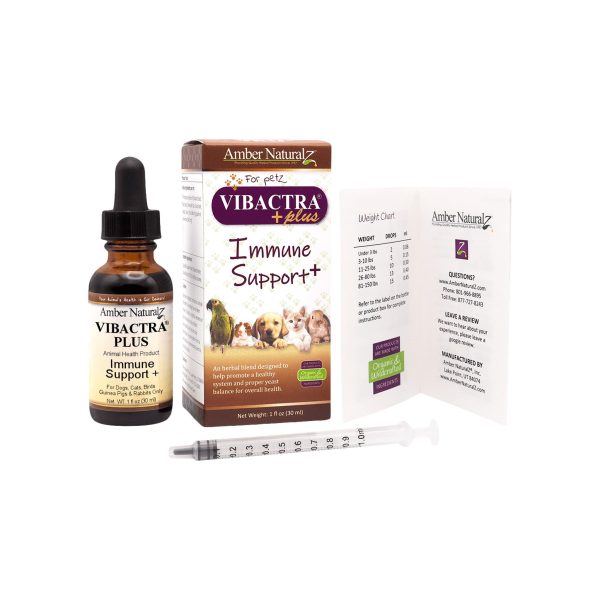 Amber Naturalz Vibactra Plus Immune Support Herbal Liquid Supplement for Dogs & Cats Sale - Image 2