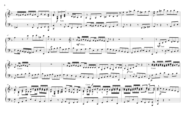 J.S. Bach: Brandenburg Concerto No. 1, BWV 1046 – arranged for piano duet by Eleonor Bindman (GPC038) Cheap - Image 5