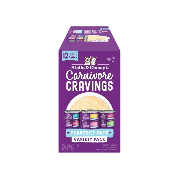 Stella & Chewy s Cravings Morsels Pate Variety Pack Cat Food 2.8 oz Case of 24 Online Hot Sale