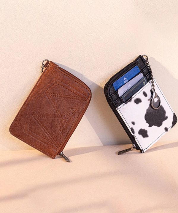 Wrangler Cow Print Mini Zip Card Case Sale - Image 4