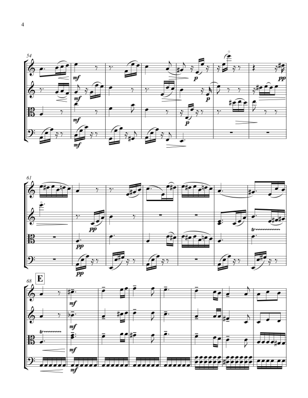 Ludwig van Beethoven: Für Elise, WoO 59 – Arrangement for String Quartet by Peter Breiner (PB102) Hot on Sale - Image 4