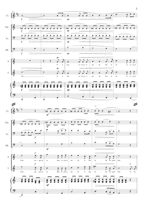 Rafael Martínez Valls: Evocació al Pirineu (Cançó d amor i de guerra) – arranged for voices and ensemble by Santi Escura (NXP125) For Cheap - Image 3