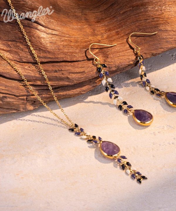 Wrangler Demeter’s Tear Necklace and Earrings Set Fashion - Image 2