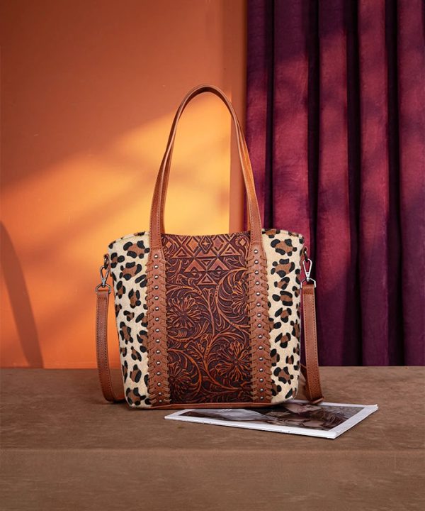 Montana West Floral Tooled Concealed Carry Shoulder Bag Online Sale - Image 2