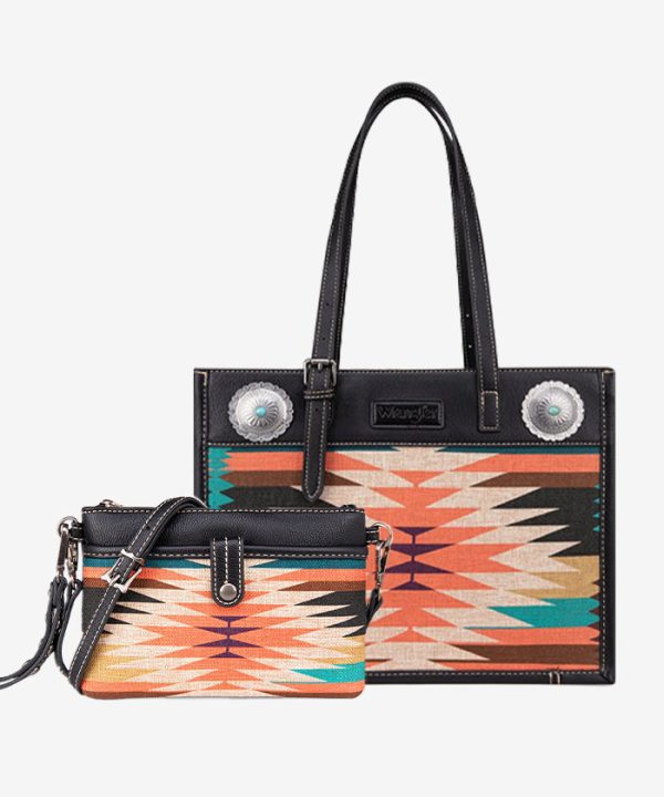 Wrangler Southwestern Art Print Tote Set Sale - Image 2