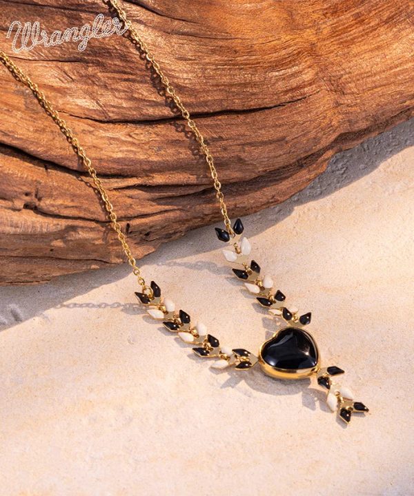 Wrangler Demeter’s Heart Necklace and Earrings Set For Cheap - Image 4